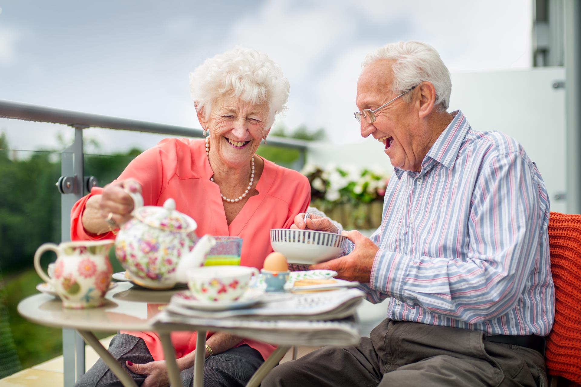 Couple on balcony