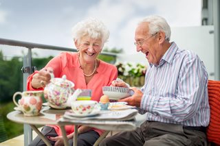 Couple on balcony