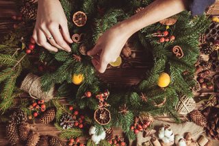 christmas wreath making