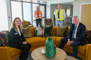 L-R Louise Flynn with Jason Clarke and Iain Fleming
