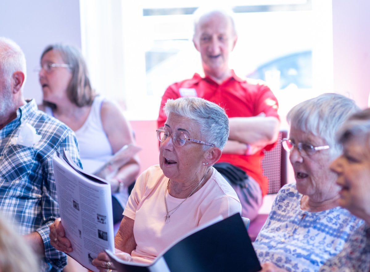 Members of the Connect Community Choir performing in Lytham St Annes