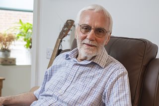 Michael in his McCarthy & Stone retirement apartment in Welwyn Garden City.