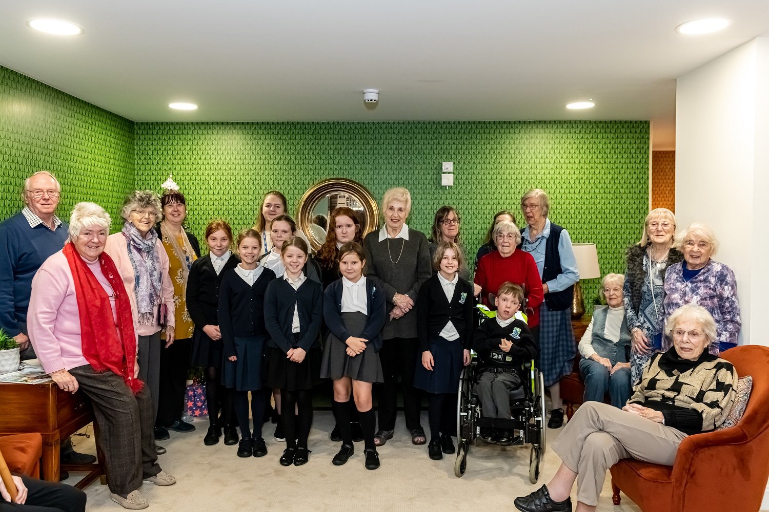 Sun Hill Junior School with residents at Wayfarer Place