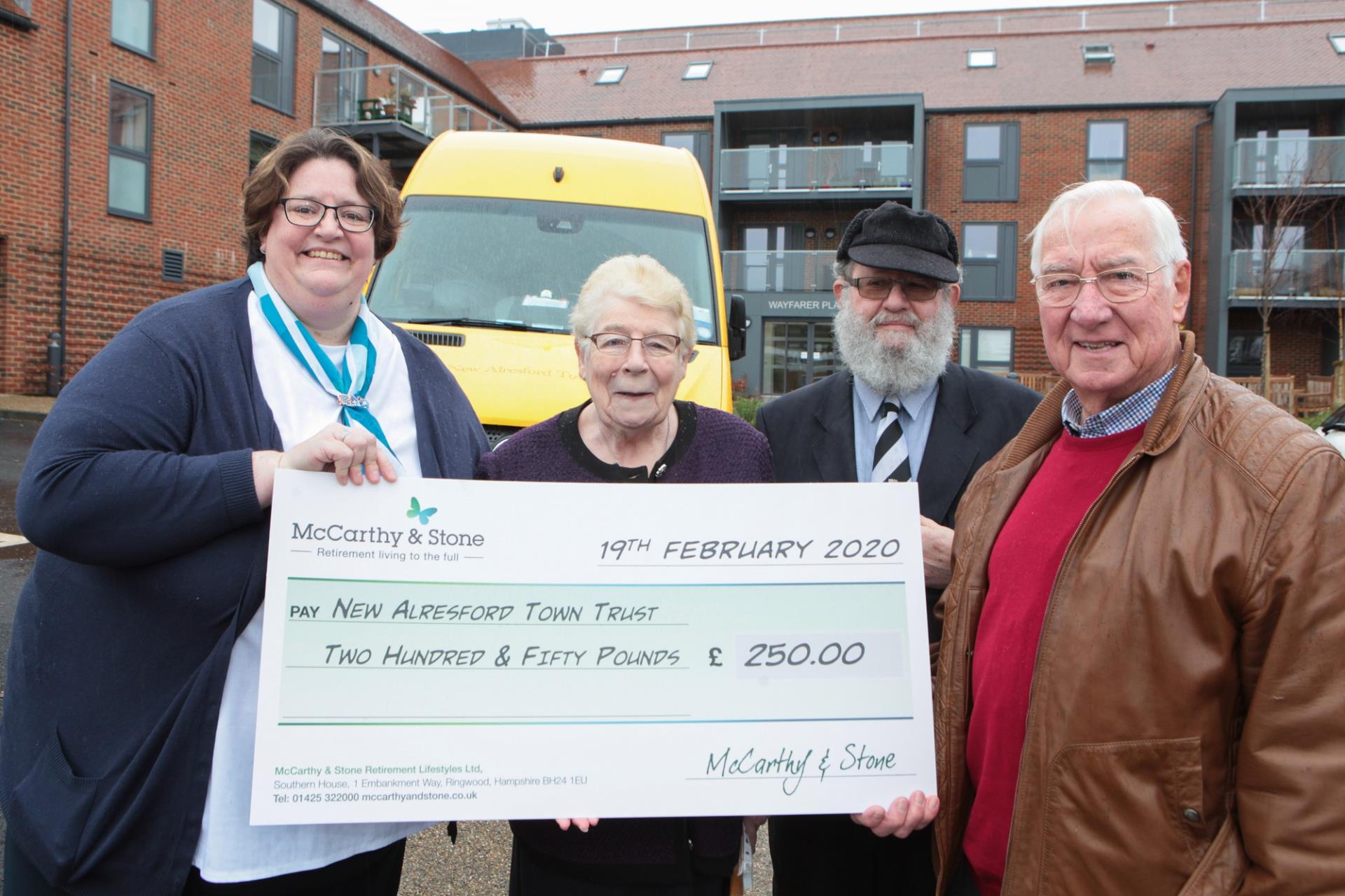 New Alresford Town Trust Gets 250 Boost from Local Retirement House Builder
