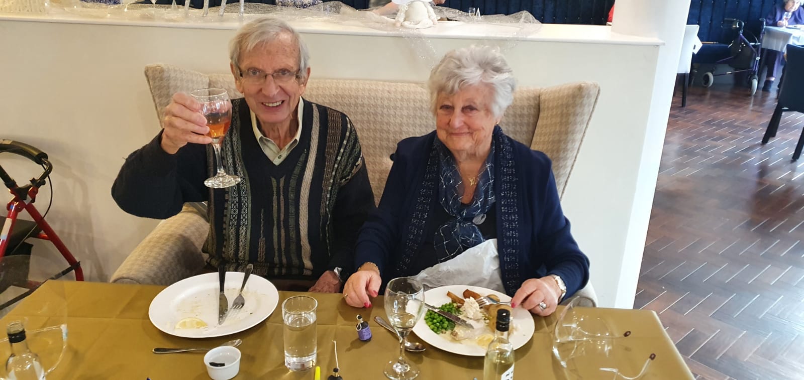 Mr Berkeley and his wife at Broadfield Court