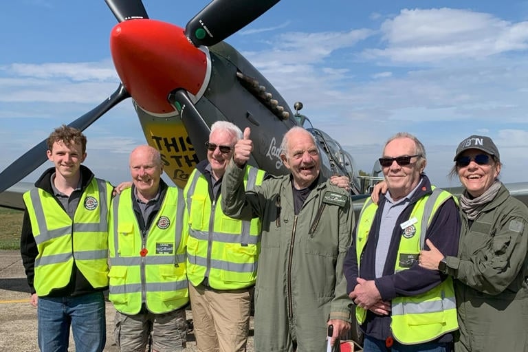 McCarthy & Stone homeowner 93-year-old Bob takes to the skies for “the flight of a lifetime” in a Spitfire. 