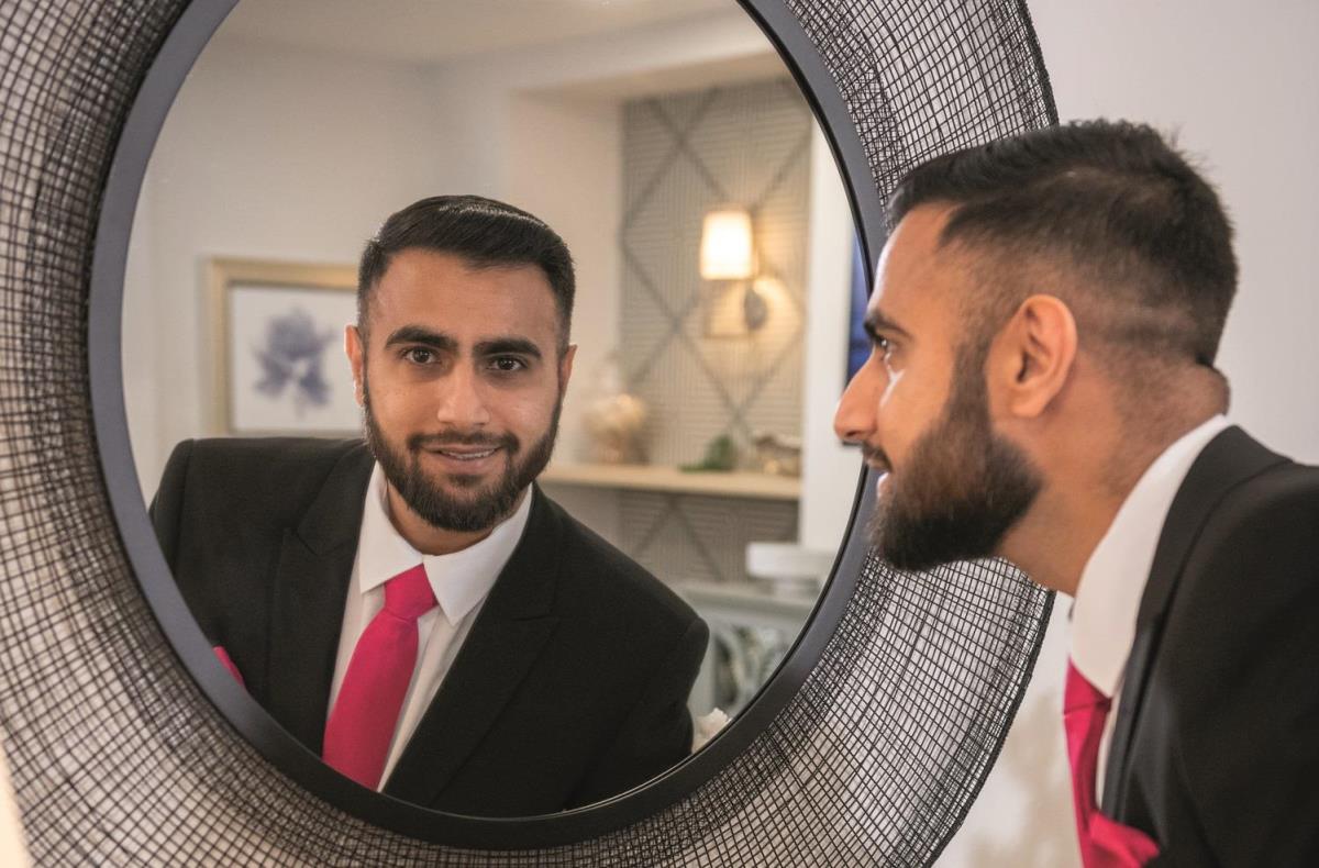 a man in a suit and tie