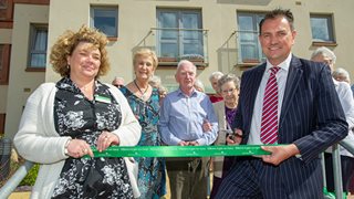 Tantallon Court opening - ribbon cutting