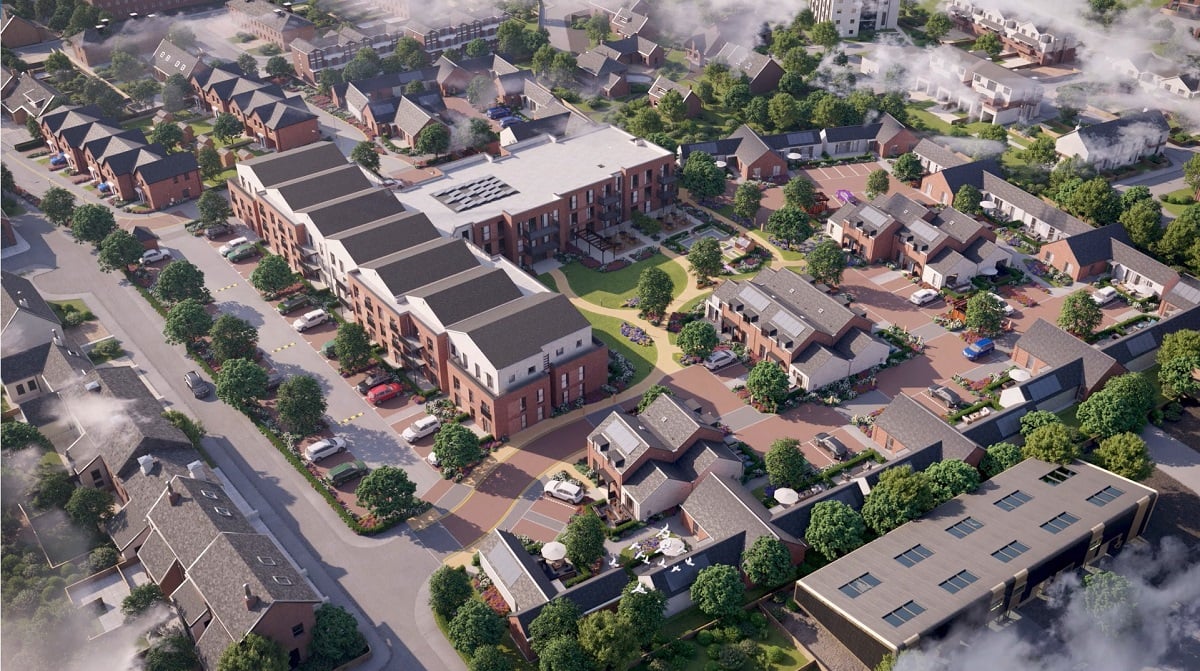 aerial view of Wimborne retirement village