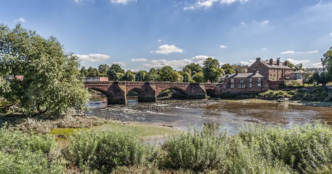 a bridge over a river