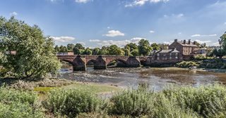 a bridge over a river