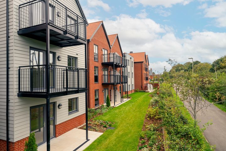 A McCarthy Stone development, consisting of multiple retirement apartments with balconies.