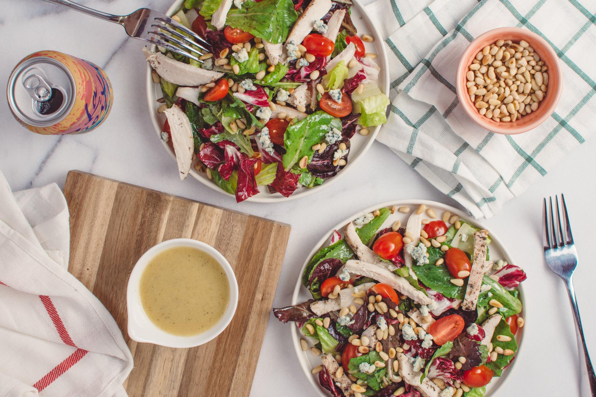a table with food on it