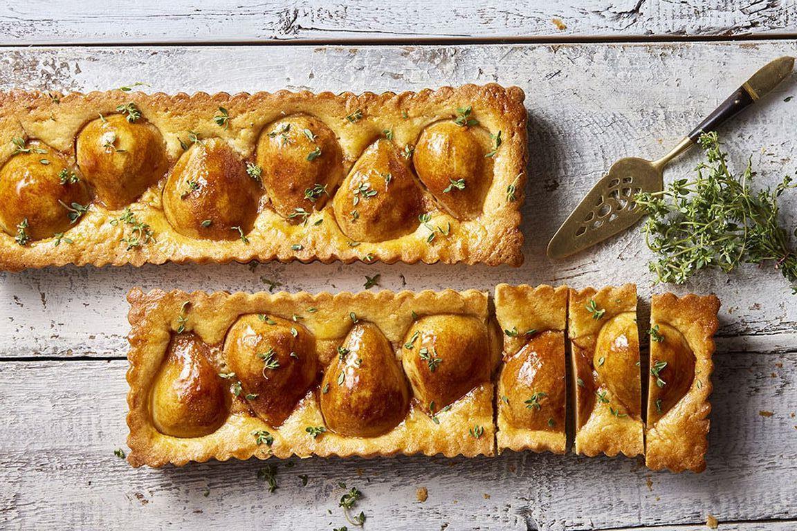 Lemon thyme pear tart