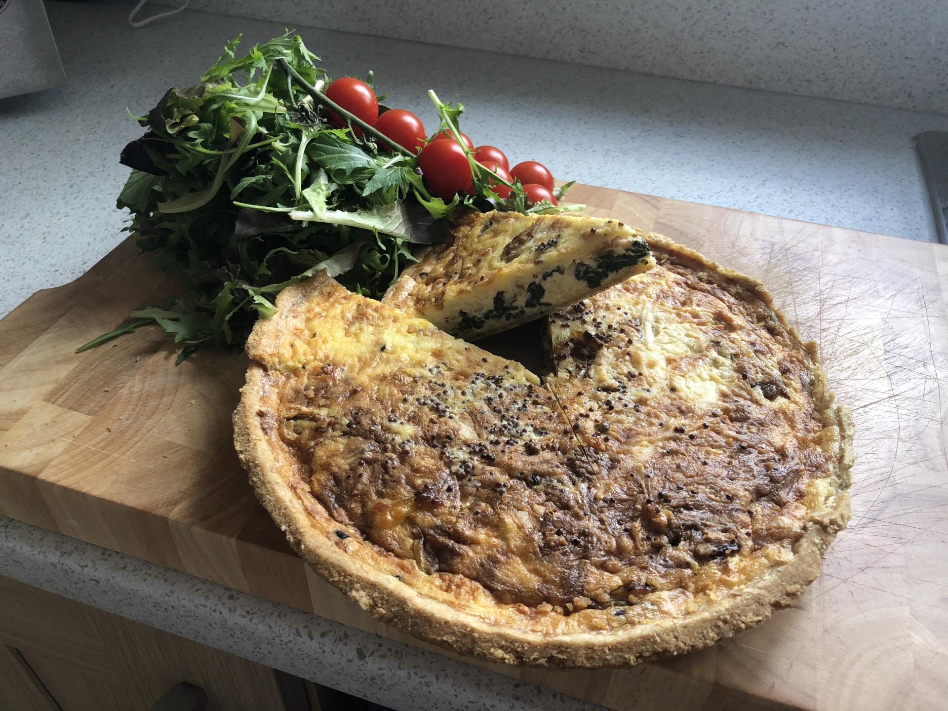 Cheese and spinach quiche- McCarthy Stone 