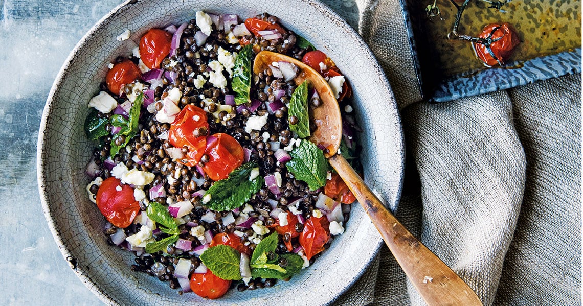 a bowl of food