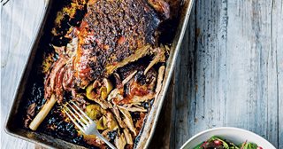 a tray of food