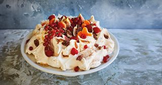 a cake with fruit toppings
