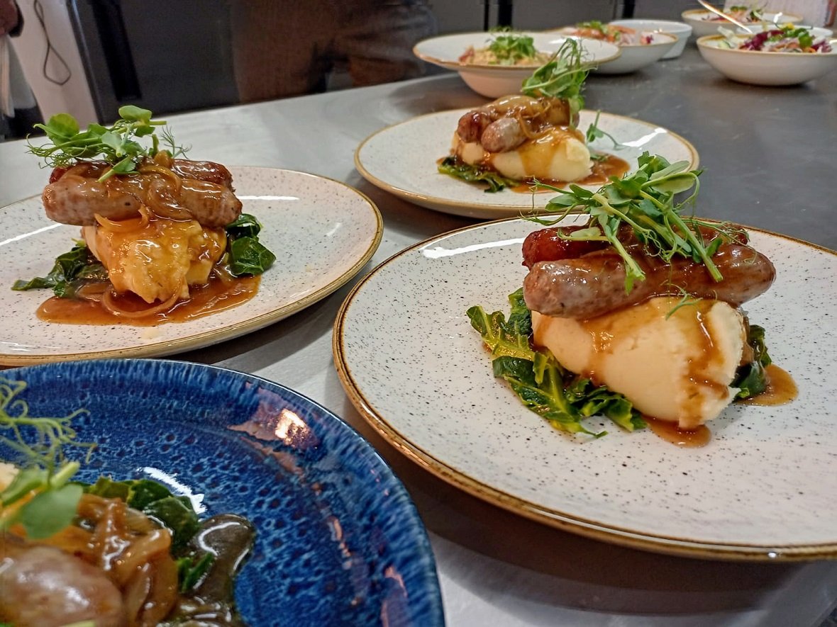 Sausage and mash at one of our bistros