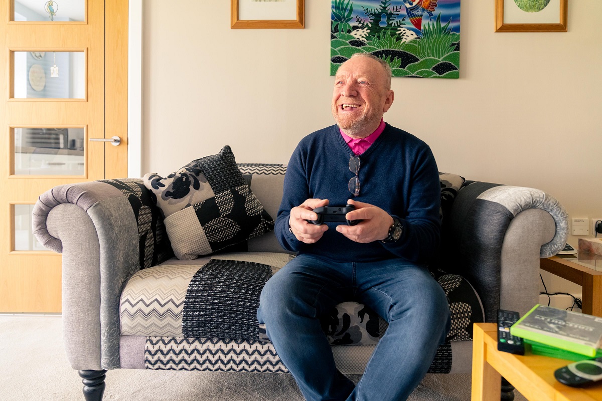 Bill Davies playing Xbox