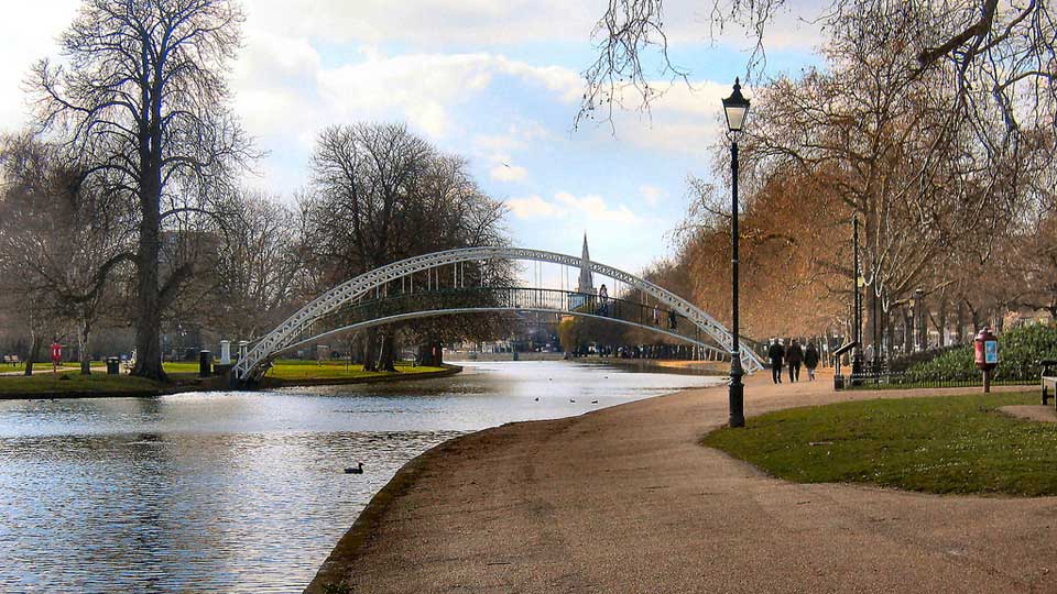 a bridge over water