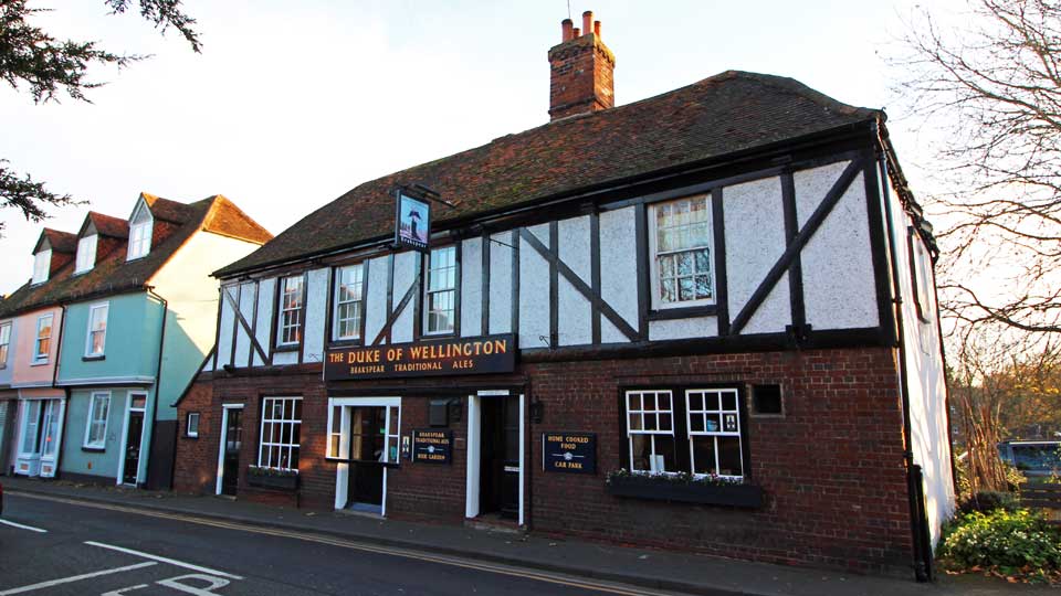 a building with a sign on the front