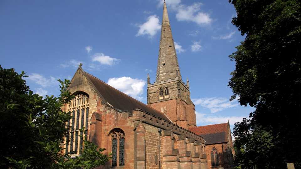 a church with a steeple