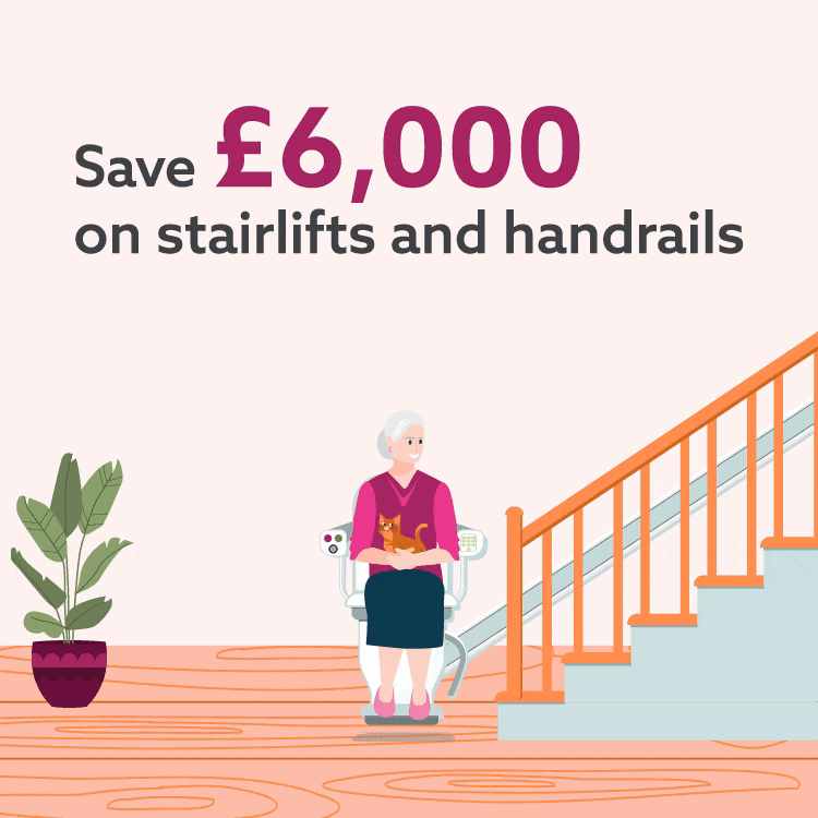 Save £6,000 on stairlifts and handrails