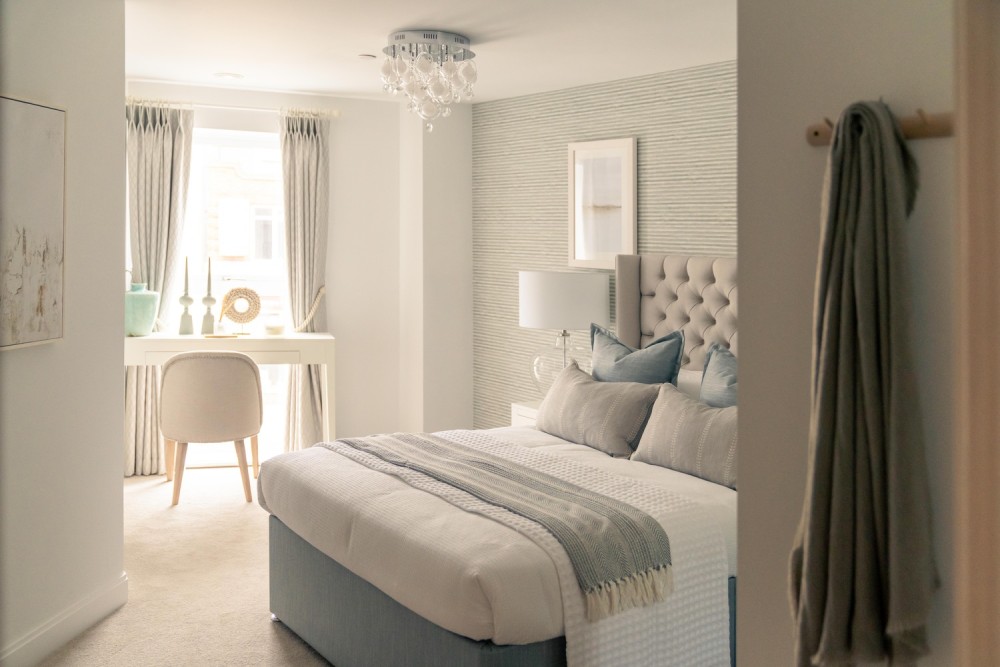 A bedroom in a retirement living development