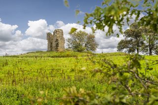 a castle on a hill