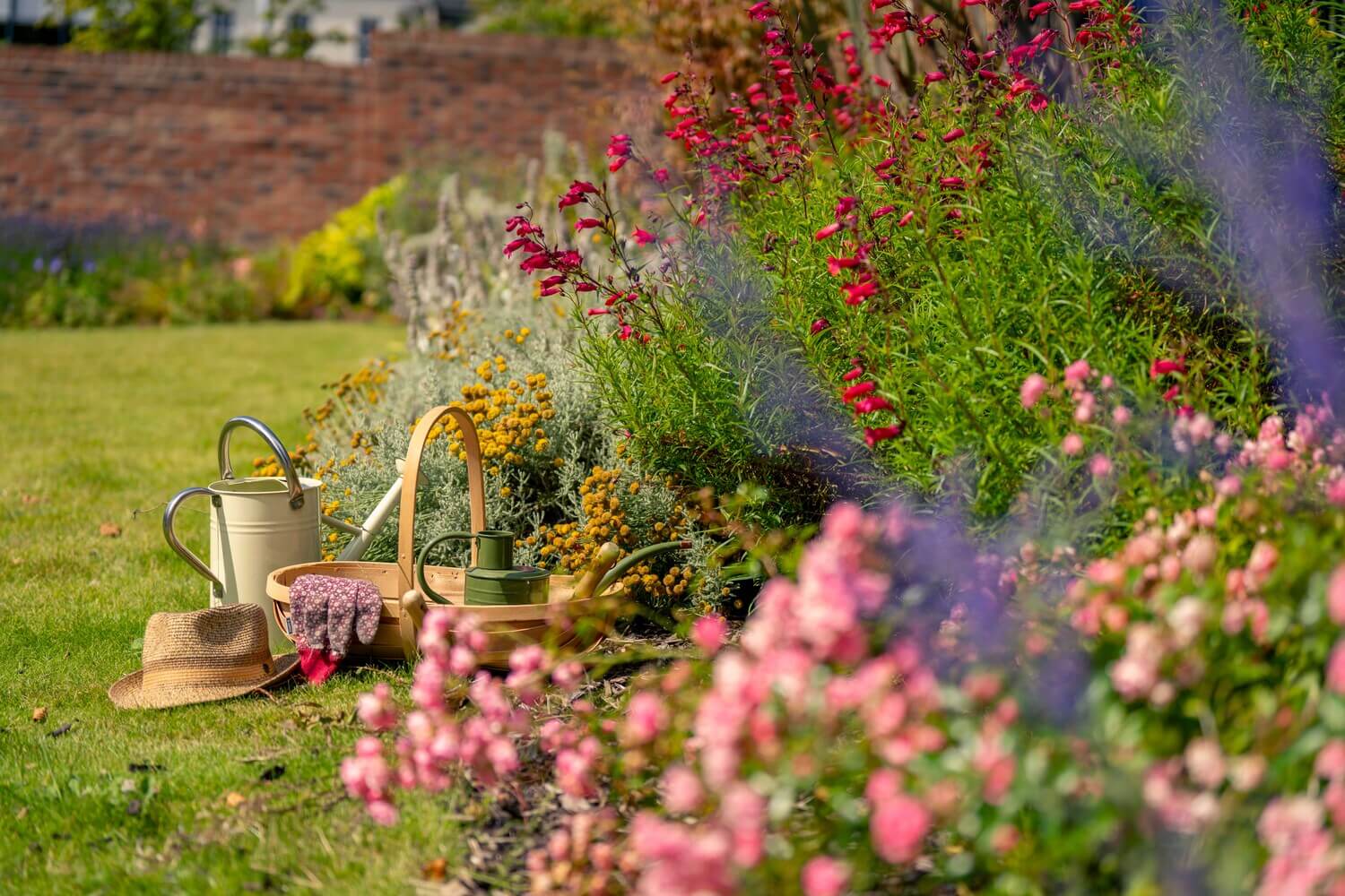 a basket of flowers