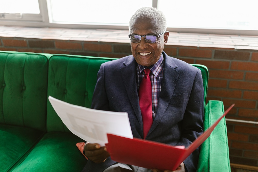 Man with papers