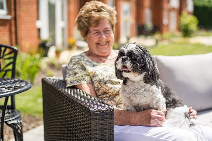 Woman and her dog