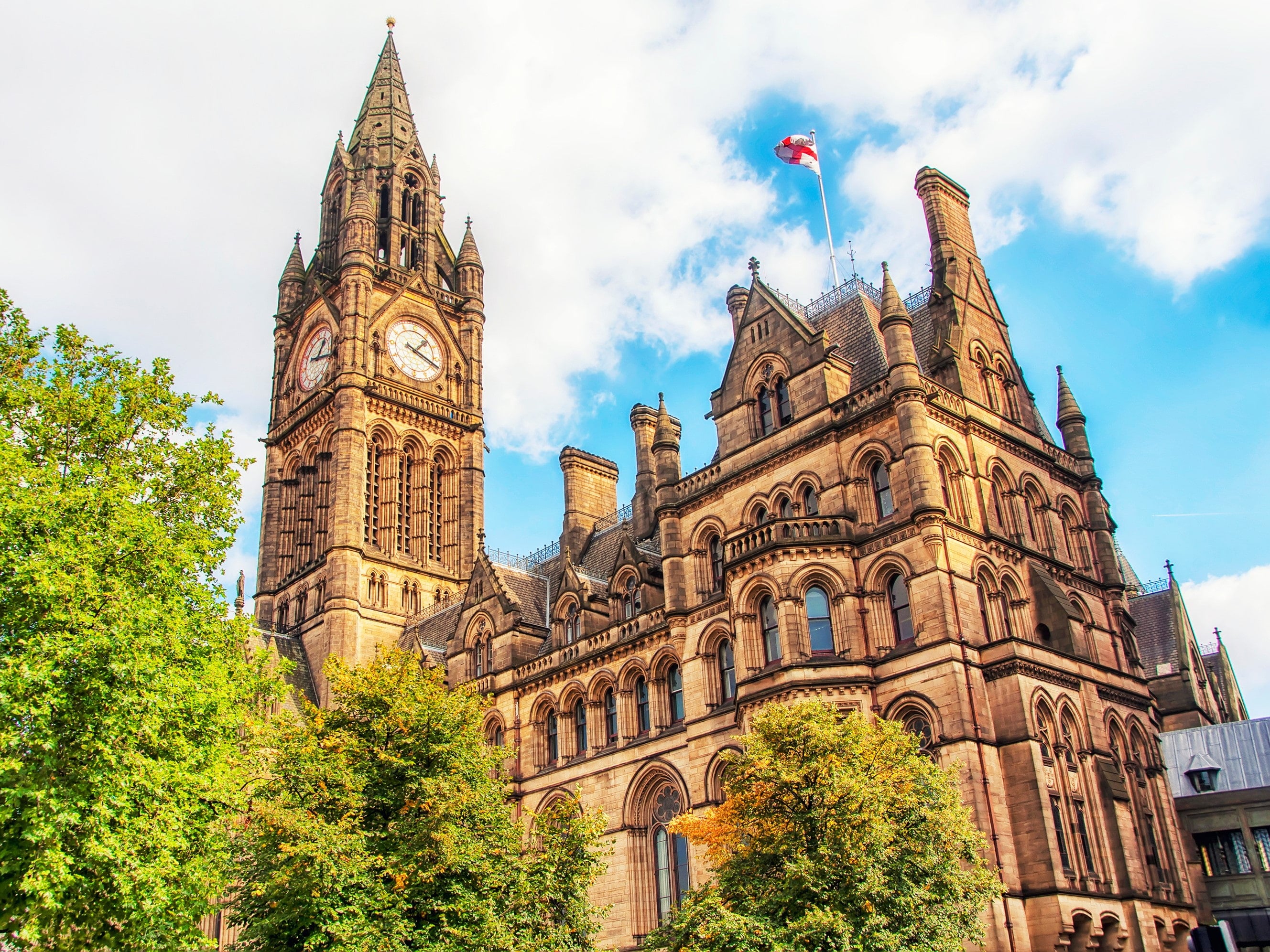 a large building with a clock tower