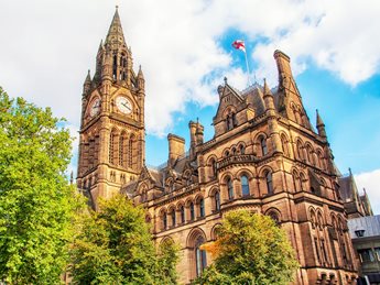 a large building with a clock tower