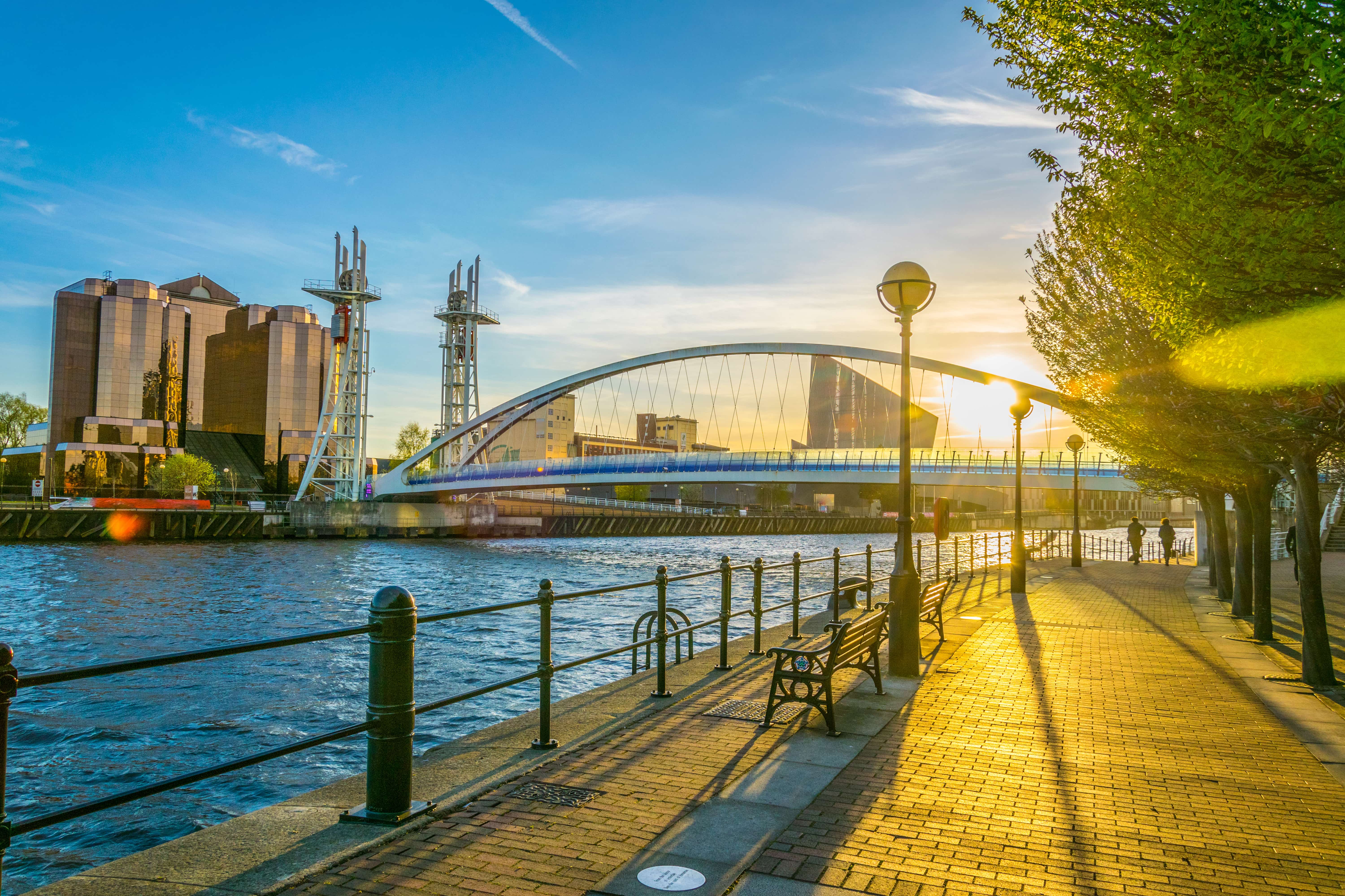 a bridge over a river