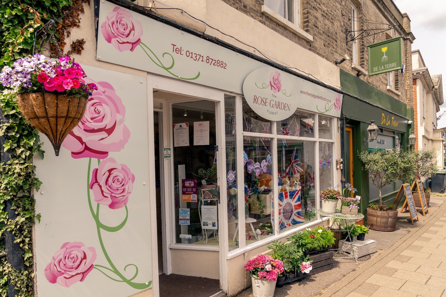 Local flower shop on one on Great Dunmow’s main shopping streets.
