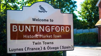 a sign on the street