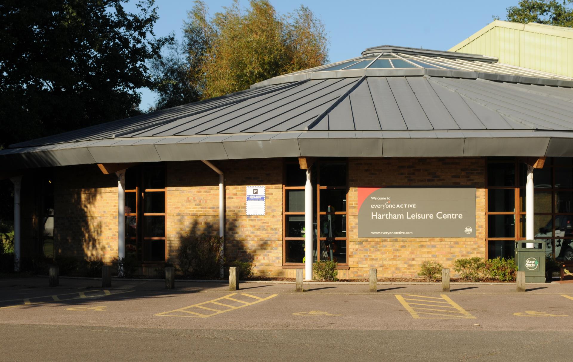 a building with a sign on the front