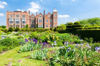 The gardens outside Hatfield House in Hertfordshire.