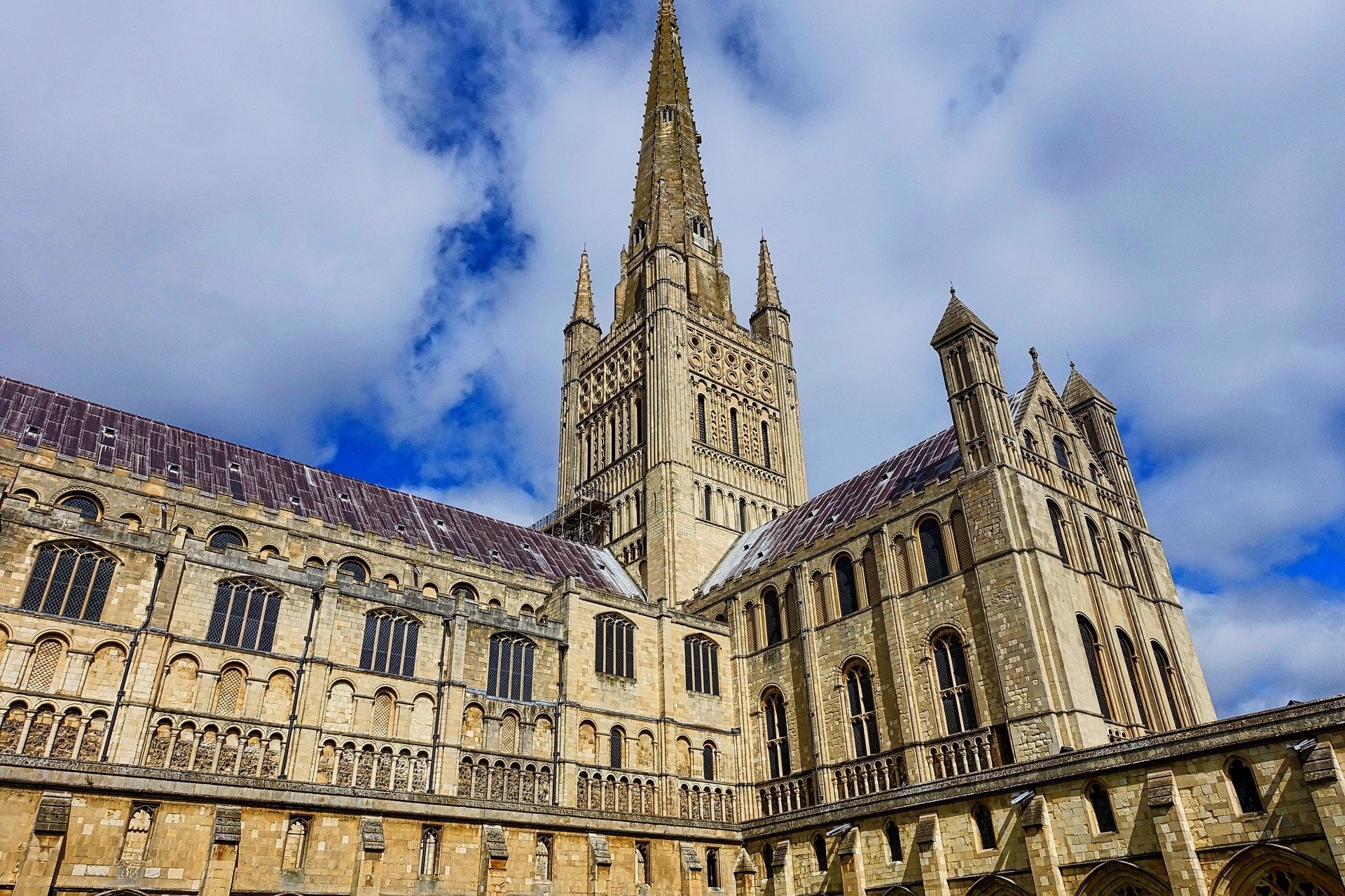 a large building with Norwich Cathedral