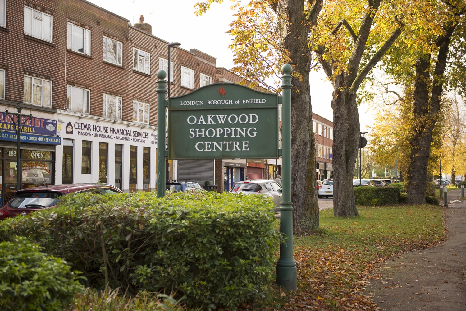 Oakwood shopping centre sign.