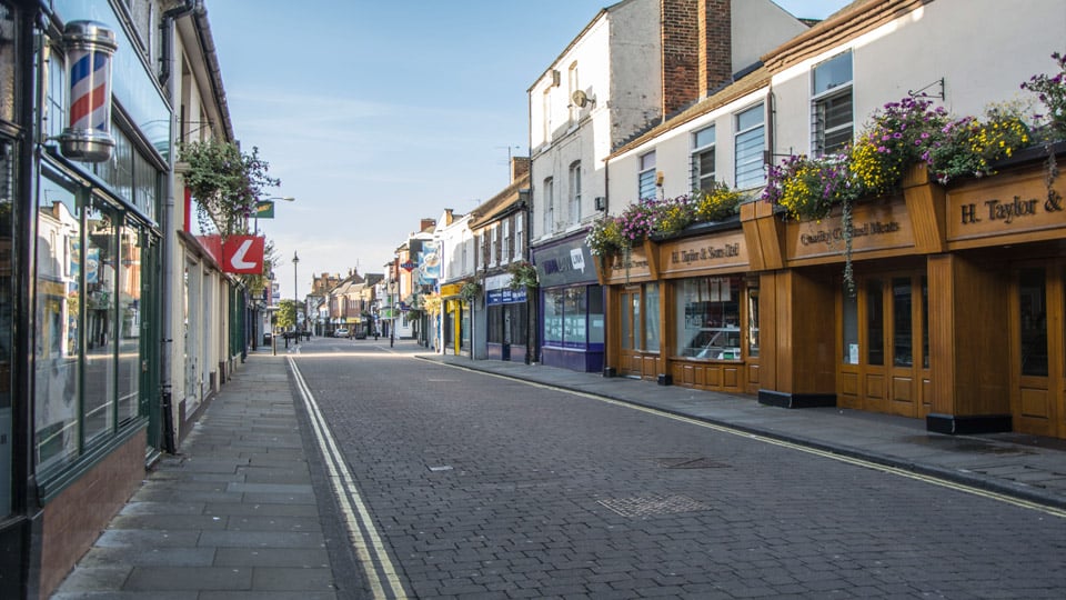a street with buildings on both sides