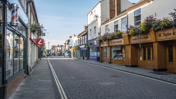 a street with buildings on both sides