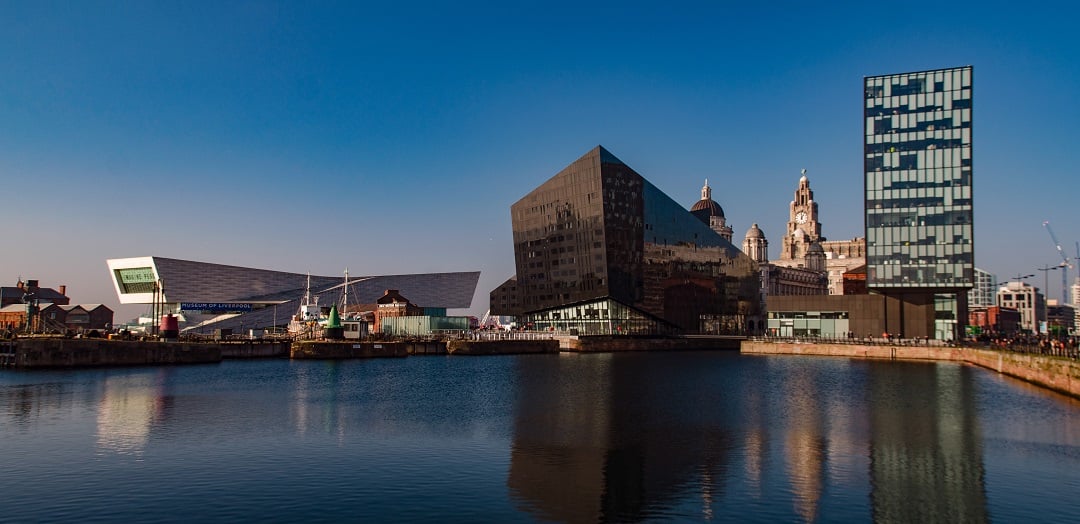 The Liverpool skyline on a clear day