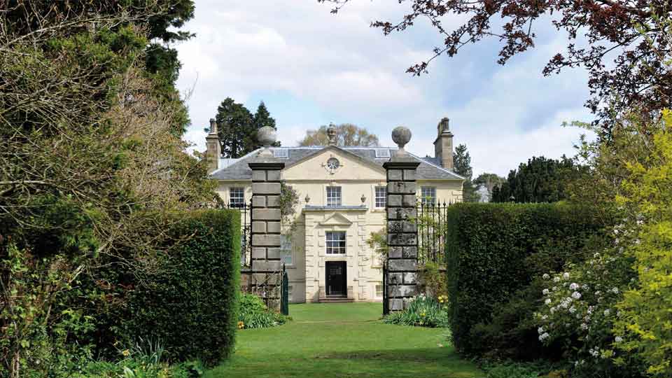 a house with a gated yard
