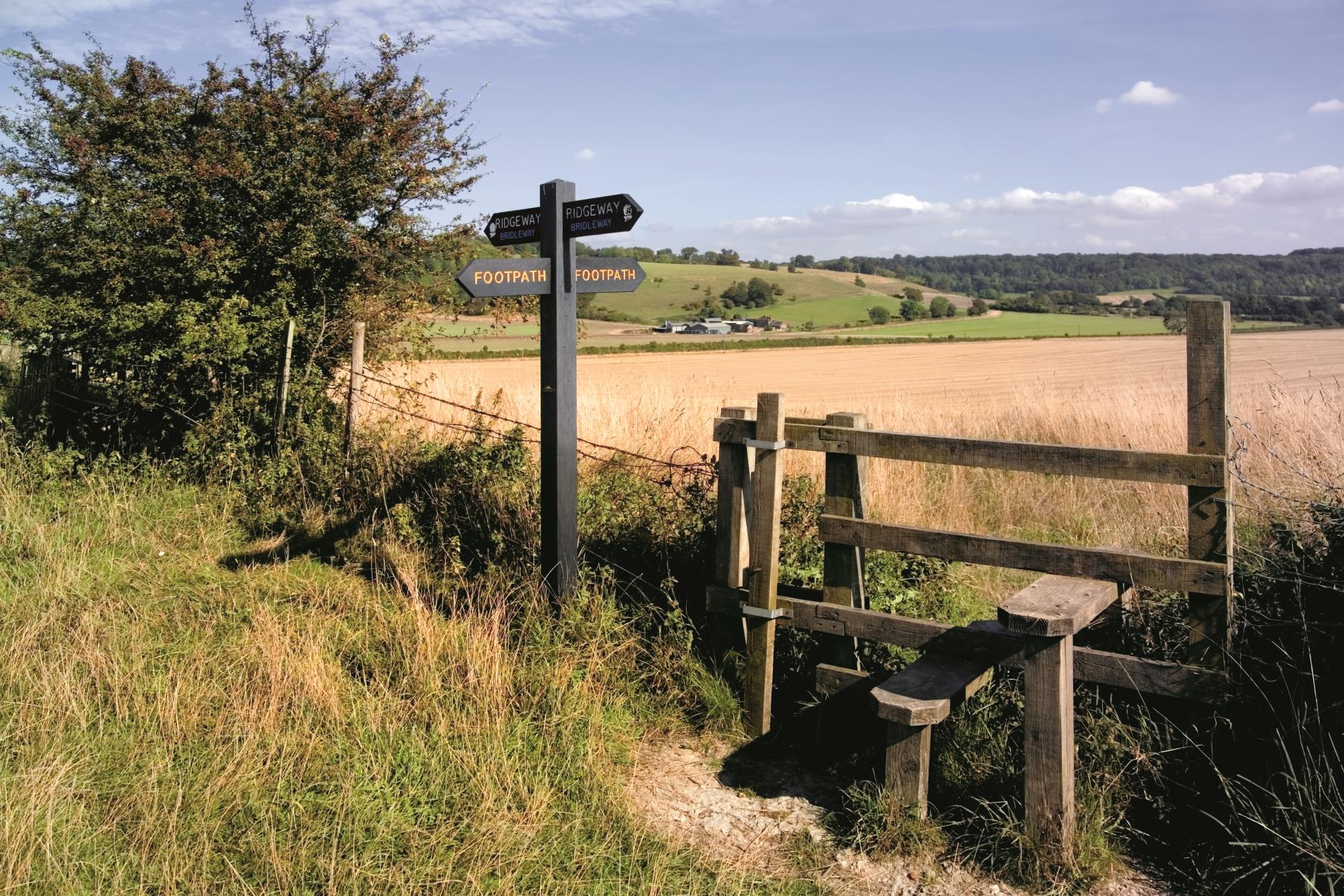 a wooden fence in a field
