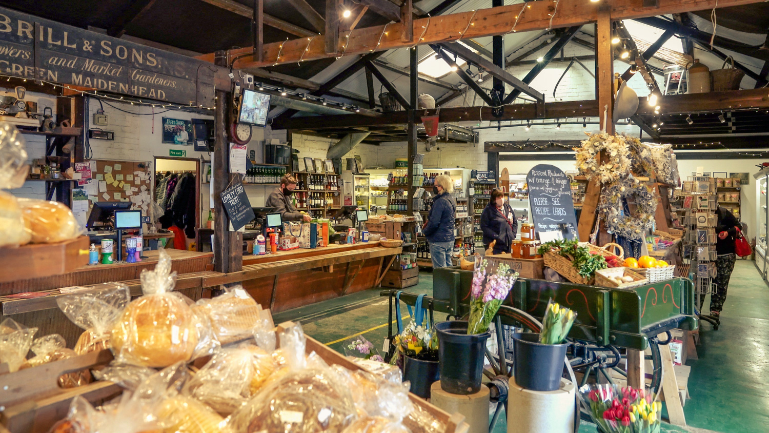 a market with many different types of food