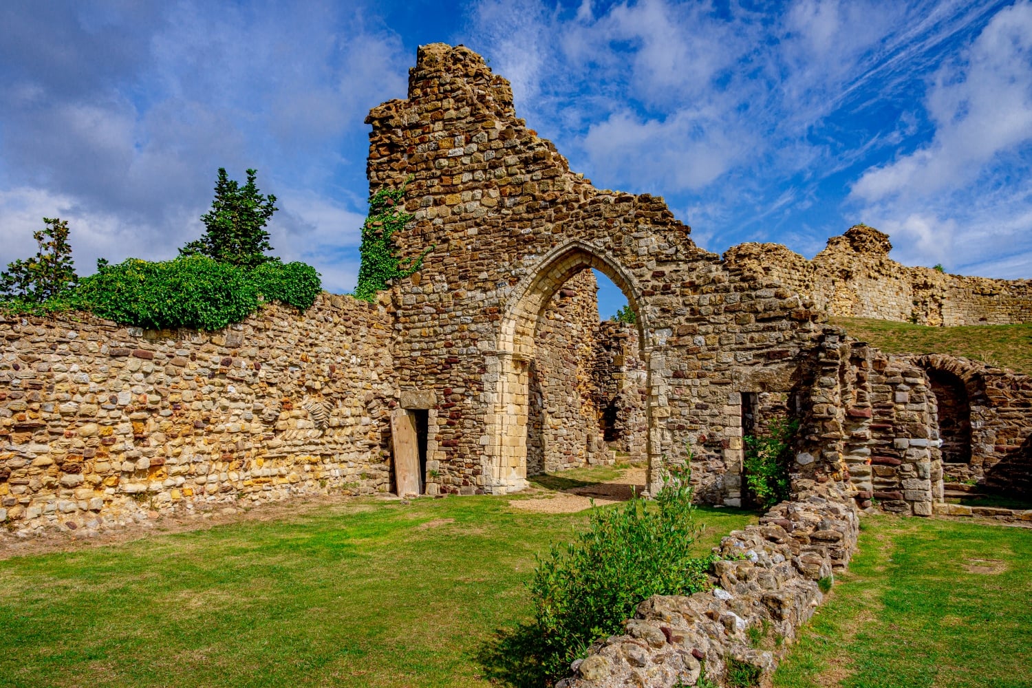 The ruins of Hastings Castle in East Sussex.