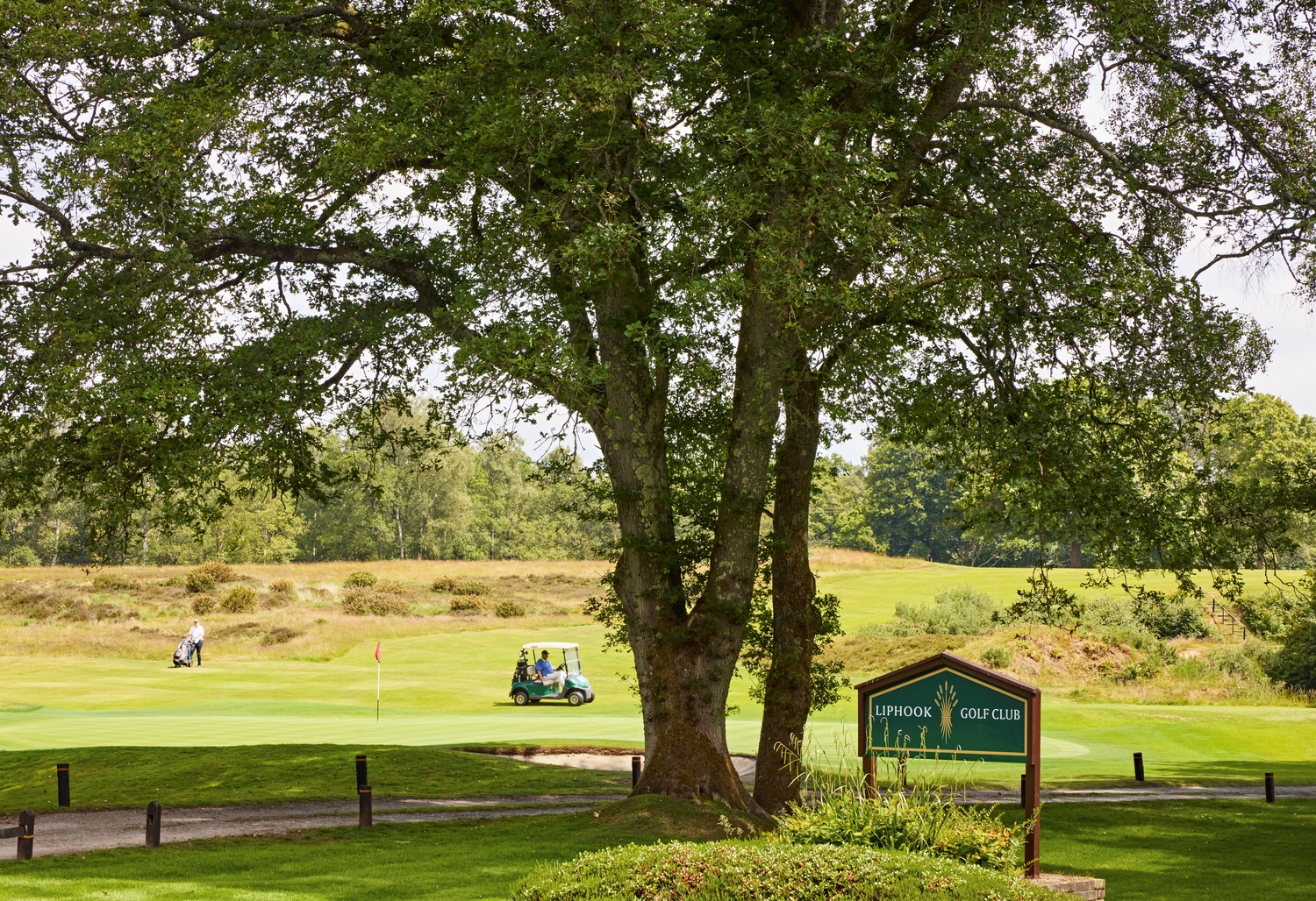 Senior golfers outside at Liphook Golf Club.